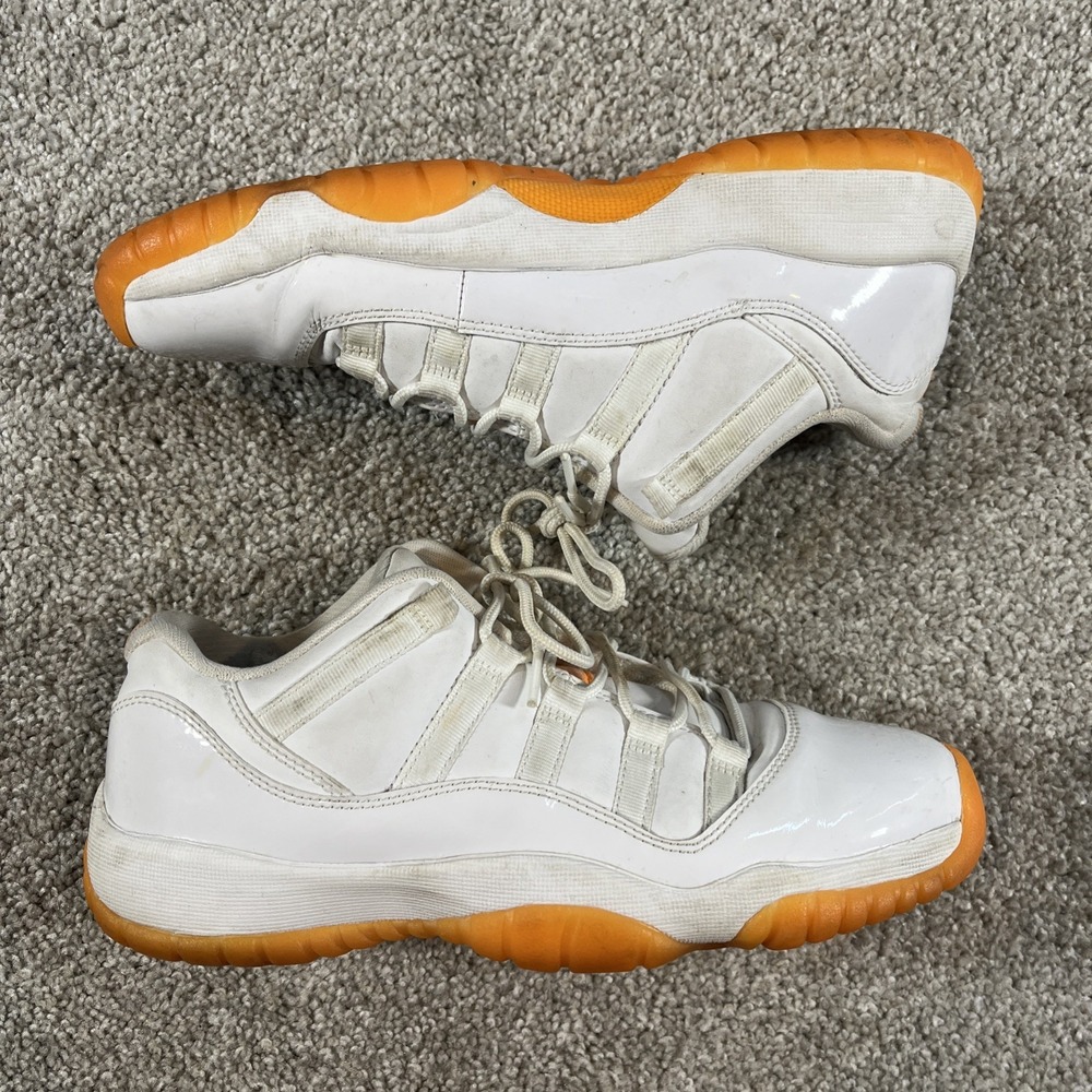 Nike Air Jordan 11 Retro Low Citrus 580521-139 GS Youth Size 7 White Orange 2015